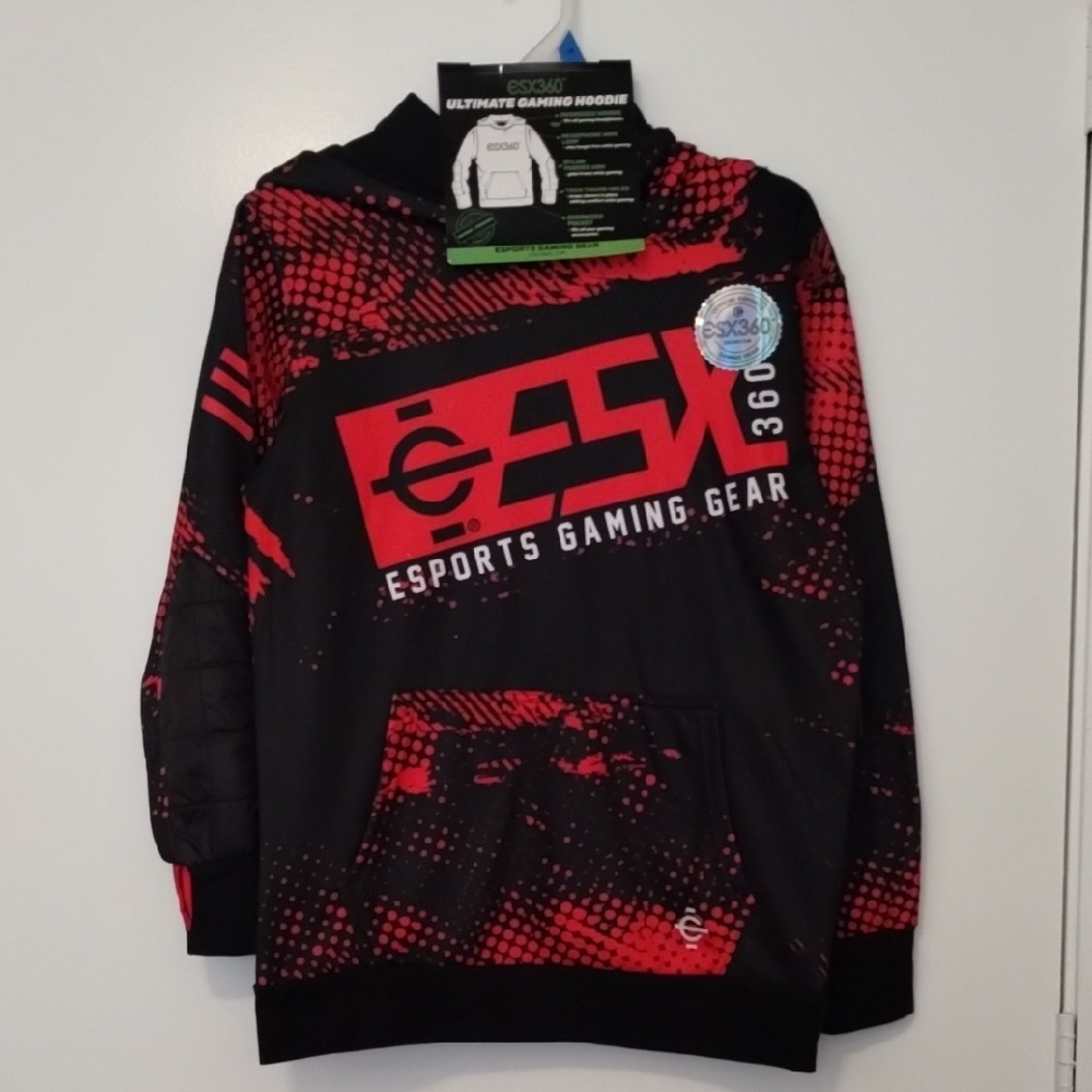 Esports Kids Hoodie - Black and Red